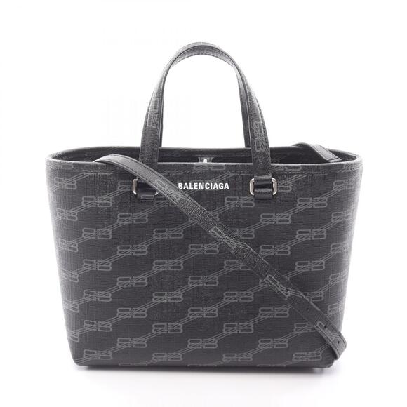 Balenciaga Signature Shopper Handbag Canvas Black Gray - Picture 1 of 5